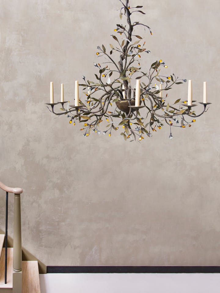 Cox-London-Furniture-Lighting-and-Art-Studio-CPC21 Diamond Olive Chandelier-Amber-01