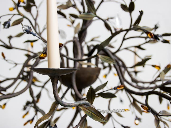 Cox-London-Furniture-Lighting-and-Art-Studio-CPC21 Diamond Olive Chandelier-Amber-04