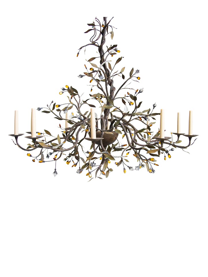 Cox-London-Furniture-Lighting-and-Art-Studio-CPC21 Diamond Olive Chandelier-Amber-07
