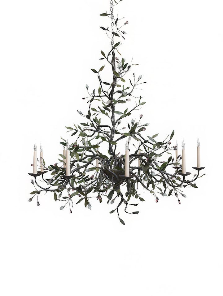 Cox-London-Furniture-Lighting-and-Art-Studio-CPC21-Diamond Olive Chandelier-Amethyst-05