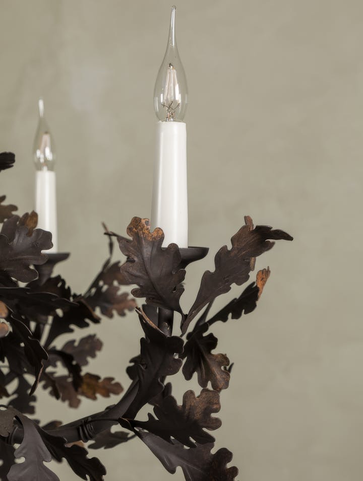 Cox-London-Furniture-Lighting-and-Art-Studio-CPC35-Petite Oak Chandelier-Bronzed Iron-05