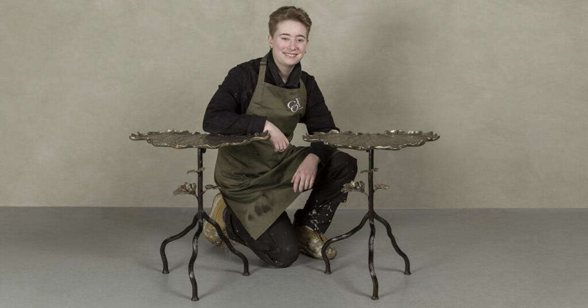 Cox-London-Furniture-Lighting-and-Art-Studio-Blog-Apprenticeship-1-Amber-student-working-with-the-artisan-community-at-Cox-London