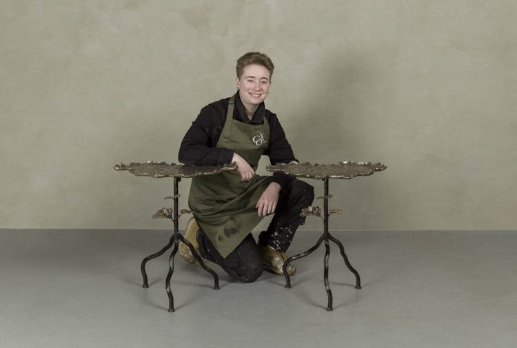 Cox-London-Furniture-Lighting-and-Art-Studio-Blog-Apprenticeship-1-Amber-student-working-with-the-artisan-community-at-Cox-London