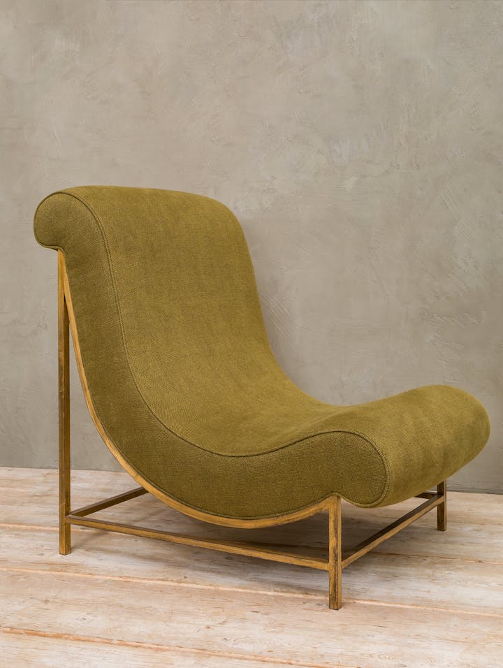 Cox-London-Furniture-Lighting-and-Art-Studio-CPF03-Thibier-Chair-Distressed-Gold-Leaf-in-Green-Linen-02