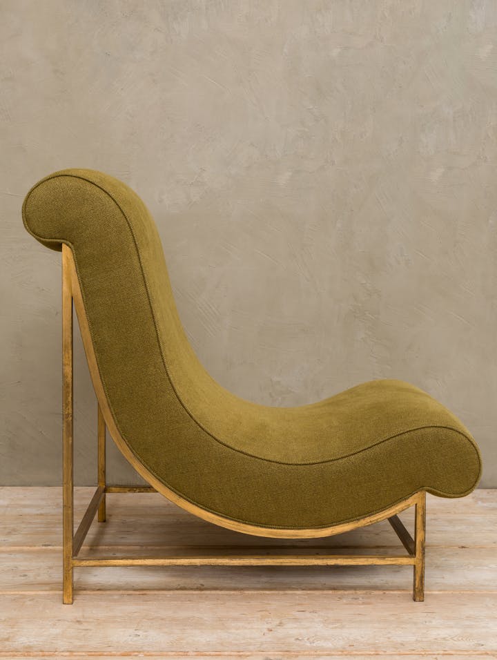 Cox-London-Furniture-Lighting-and-Art-Studio-CPF03-Thibier-Chair-Distressed-Gold-Leaf-in-Green-Linen-03