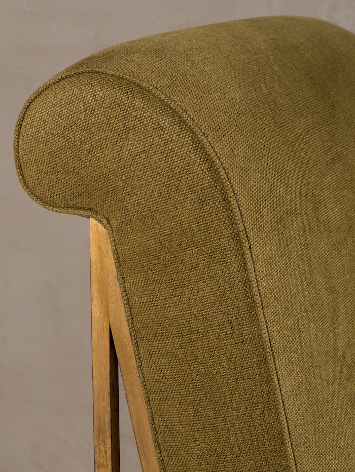 Cox-London-Furniture-Lighting-and-Art-Studio-CPF03-Thibier-Chair-Distressed-Gold-Leaf-in-Green-Linen-04
