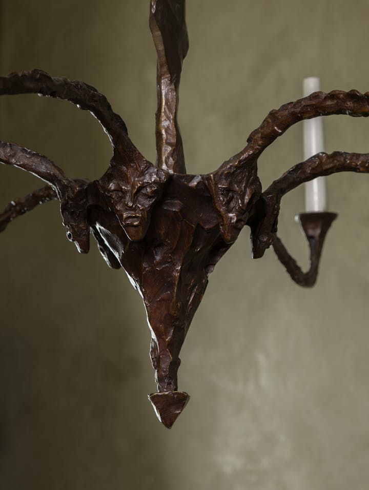 Cox-London-Furniture-Lighting-and-Art-Studio-Bronze-Mask-Chandelier-09