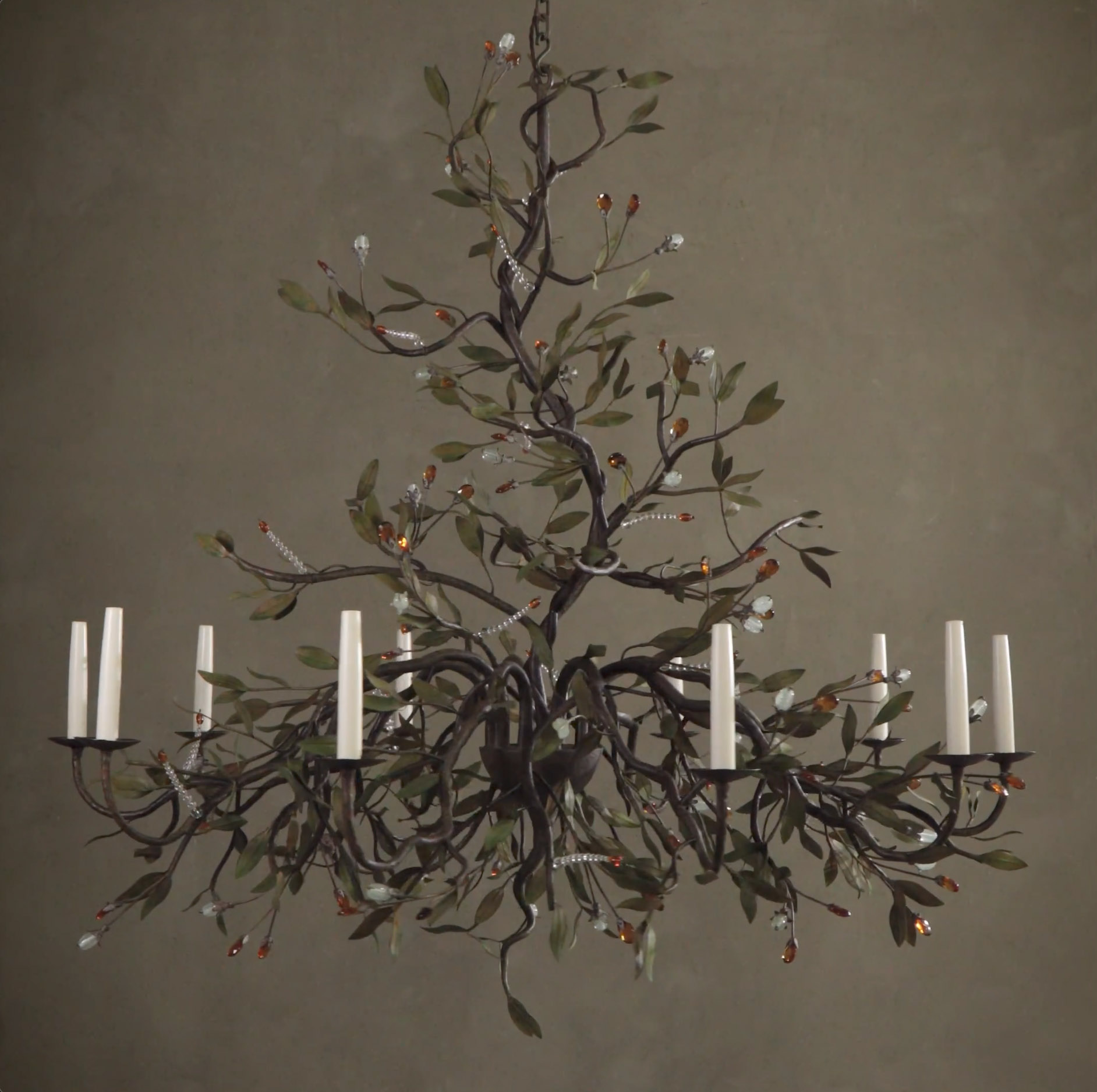 Amber Diamond Olive Ceiling Light | Cox London