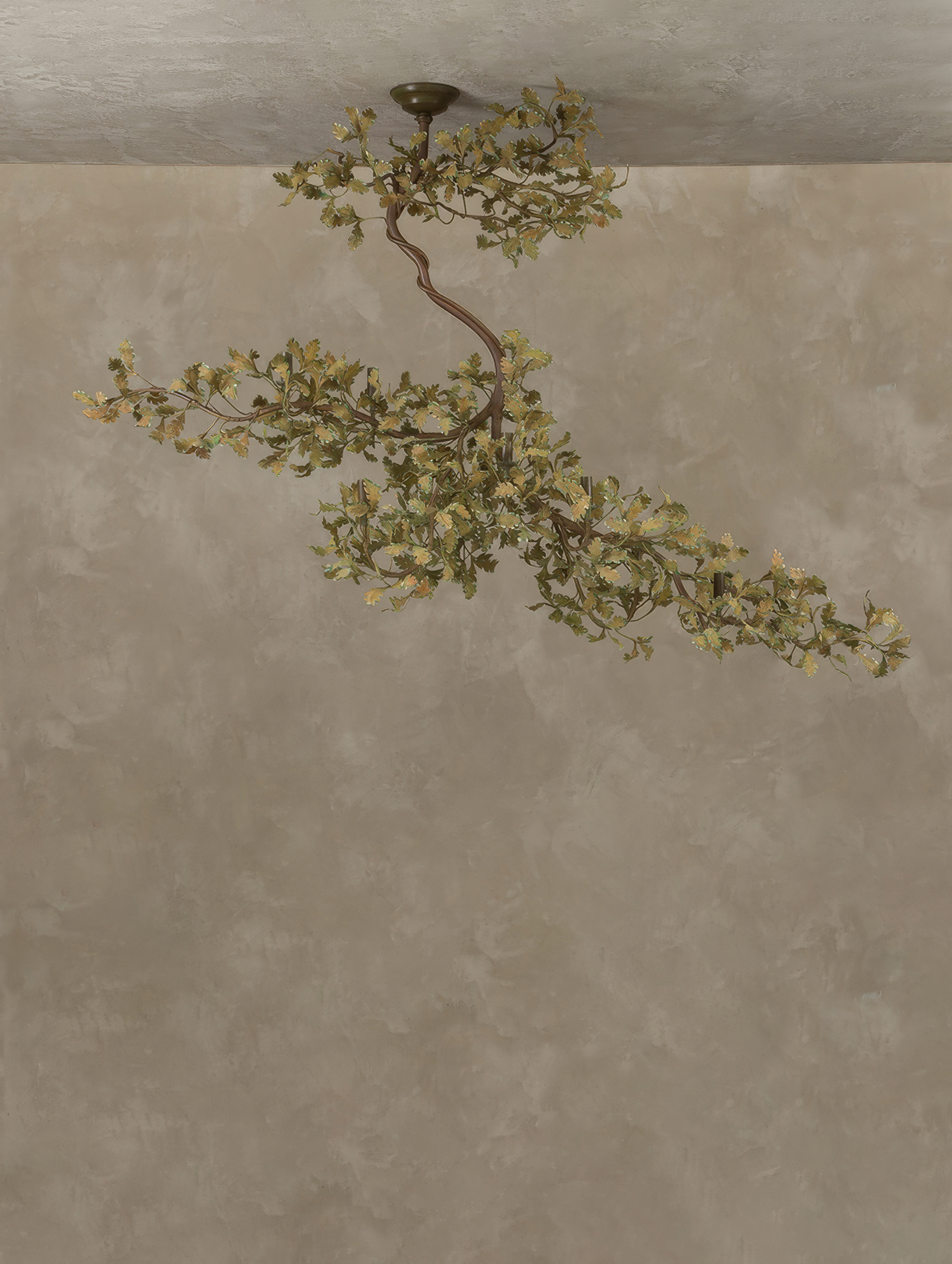 Cox-London-Furniture-Lighting-and-Art-Studio-Oak Branch Chandelier-Autumnal Spring-01