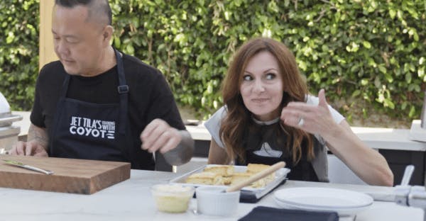 ali tila smelling yummy food