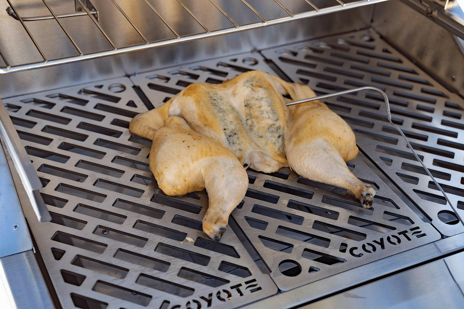chicken cooked on coyote grill