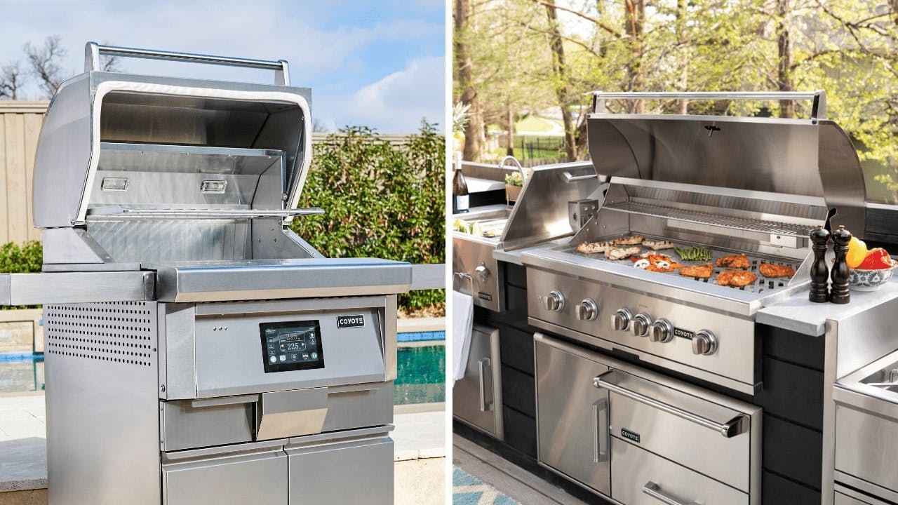 coyote pellet and gas grill