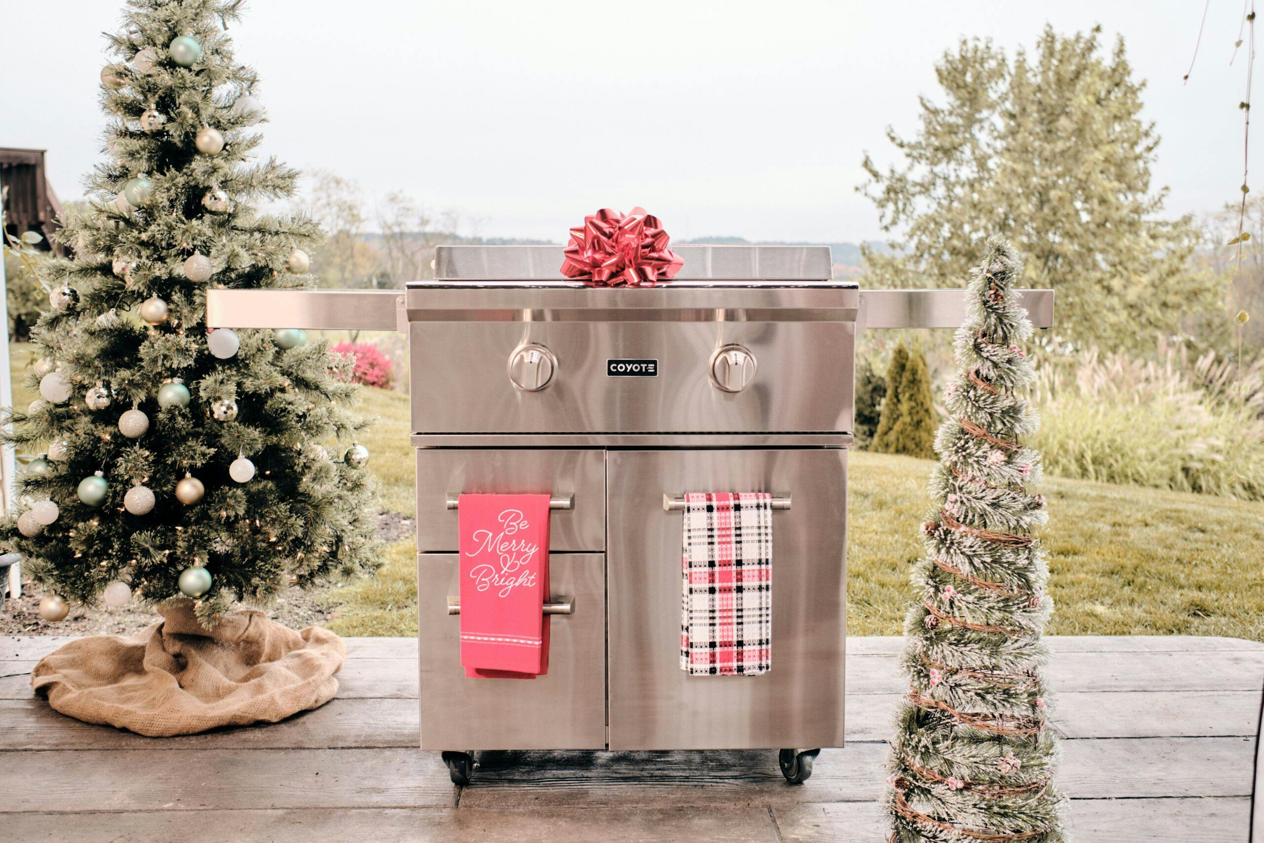 coyote grill being gifted to someone