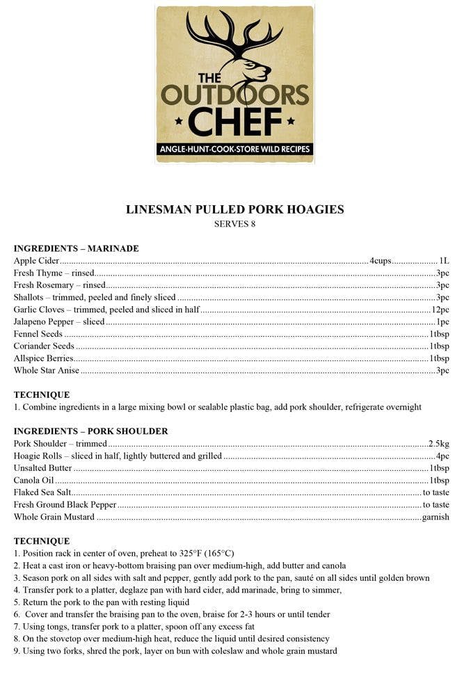 pulled pork hoagie recipe