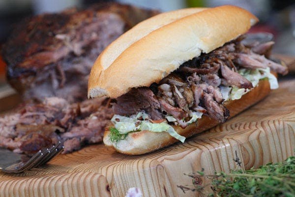 pulled pork hoagie