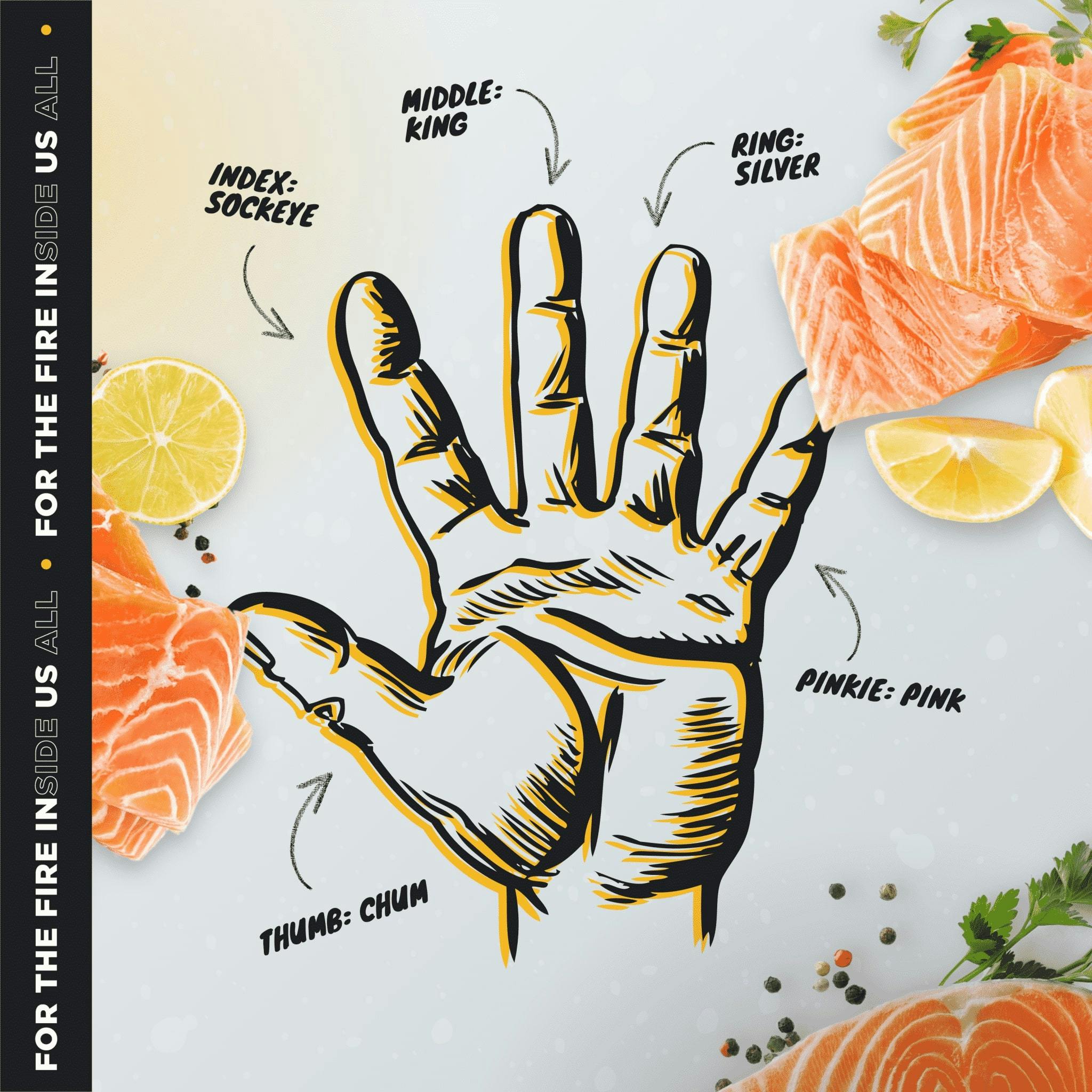 salmon 5 finger method