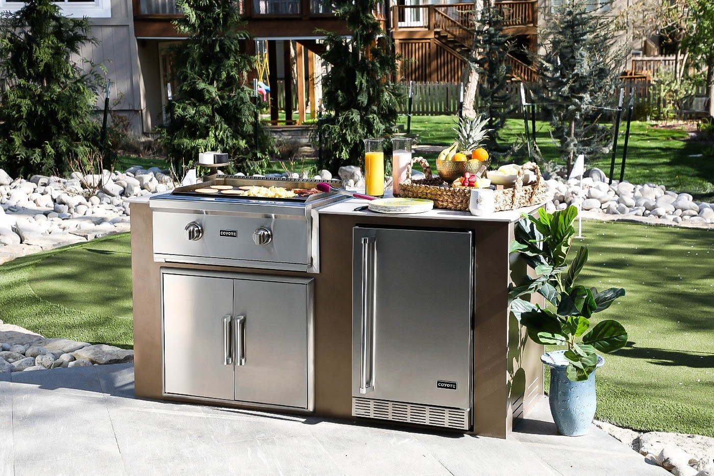 flat top grill island