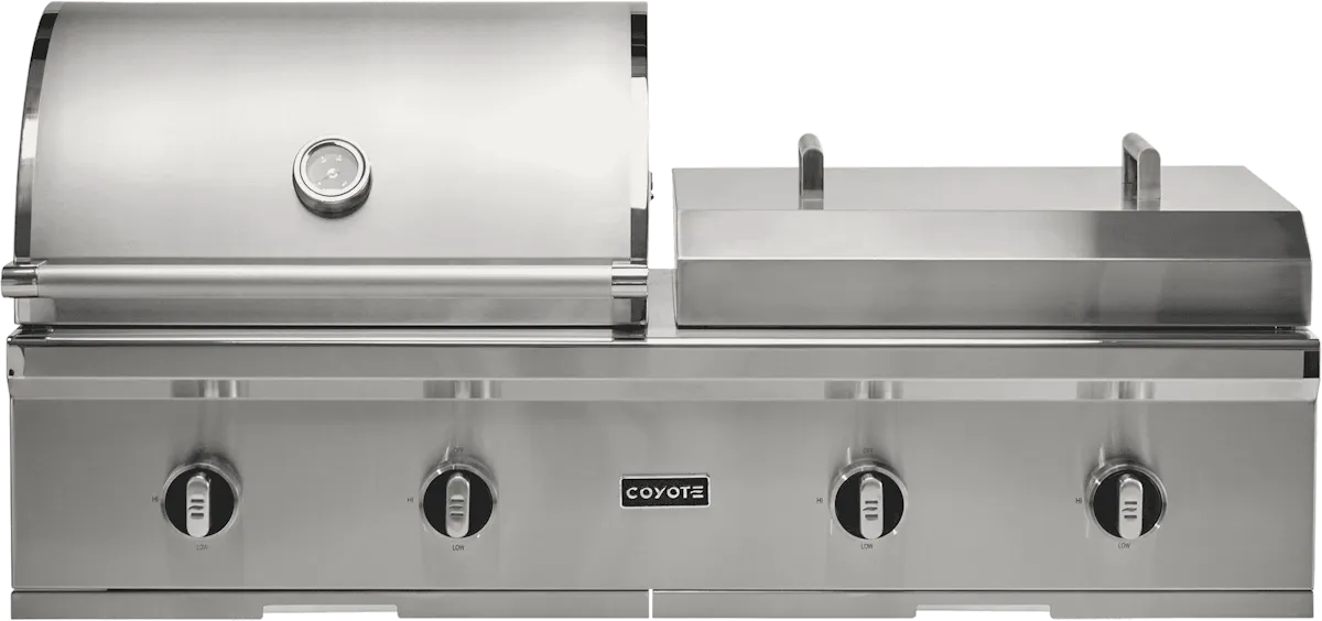 Coyote 50" Combo Built-In Gas & Flat Top Grill LP C3CO50LP