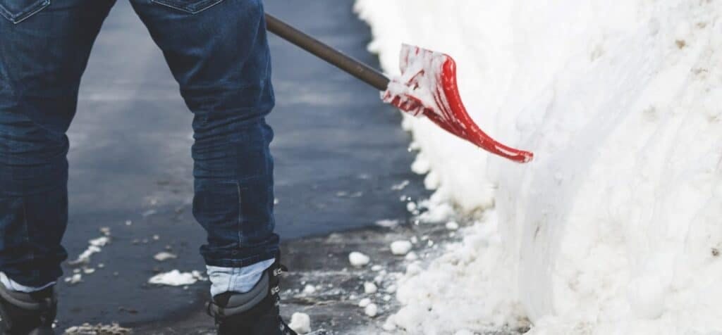 shoveling snow