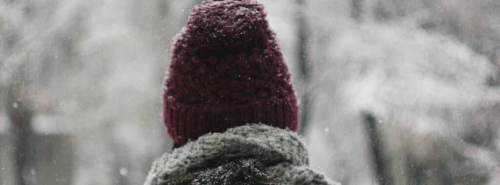 person wearing winter wear