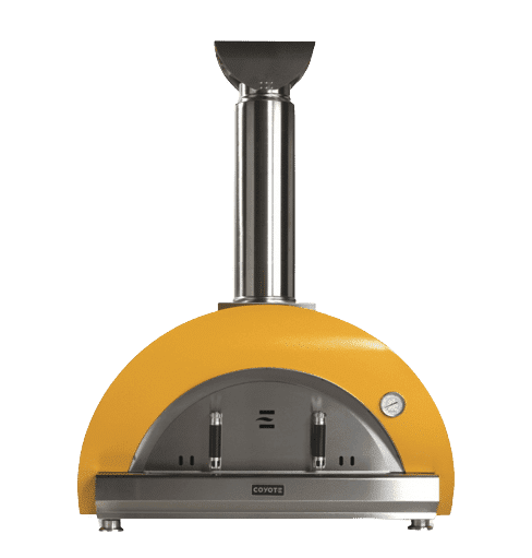 wood fired pizza oven yellow