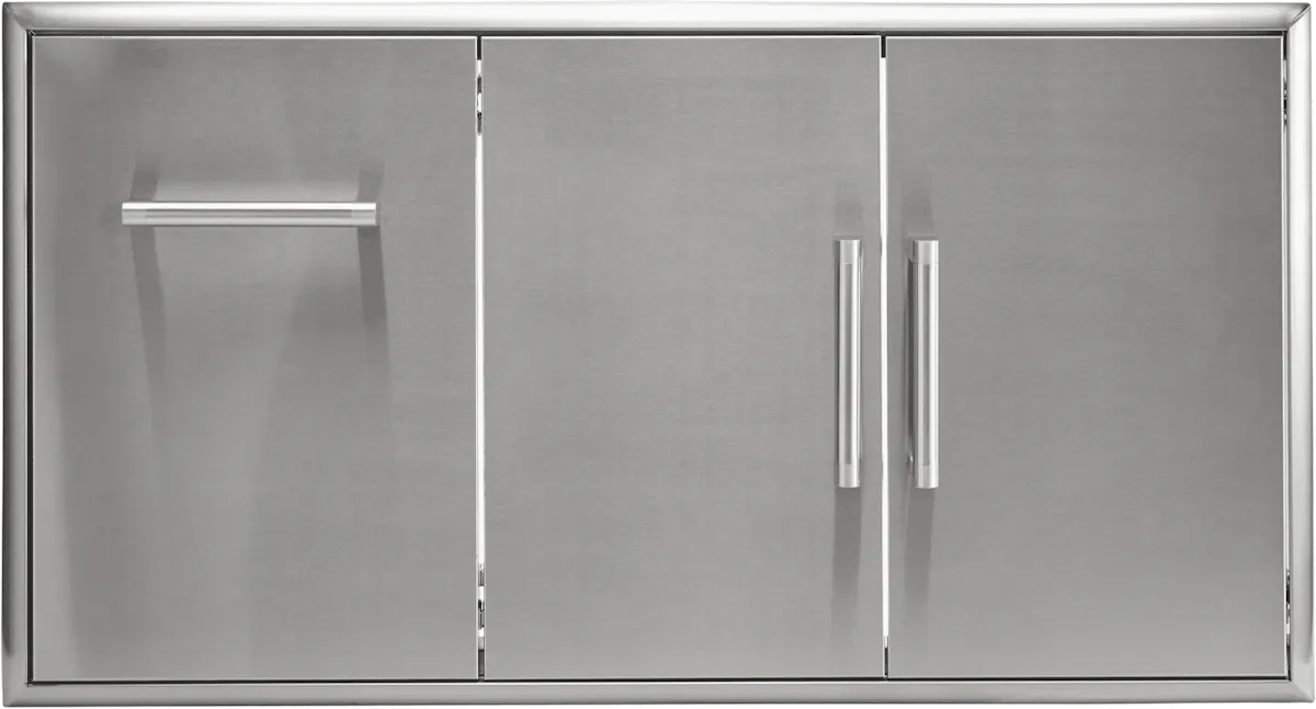 Coyote 45" Double Access Doors with Roll Out Trash C3-CDPOD