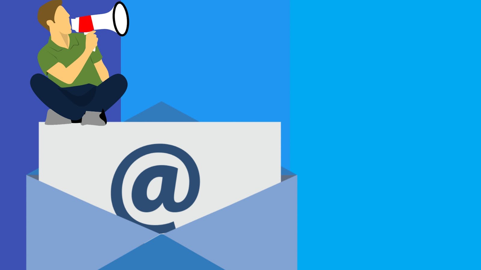 An envelope containing an email.
