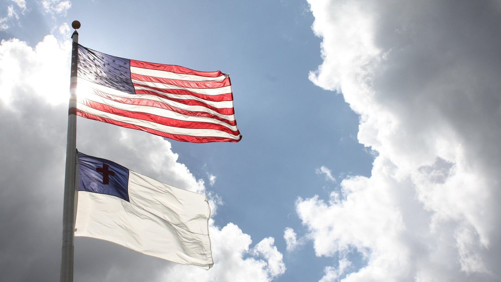 US and Christian flag