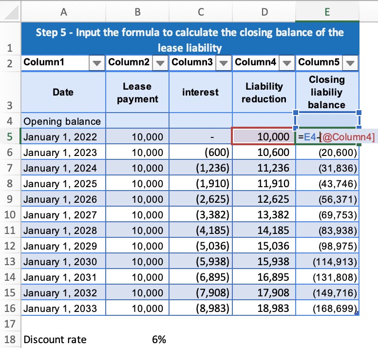 How To Calculate A Lease Liability Using Excel