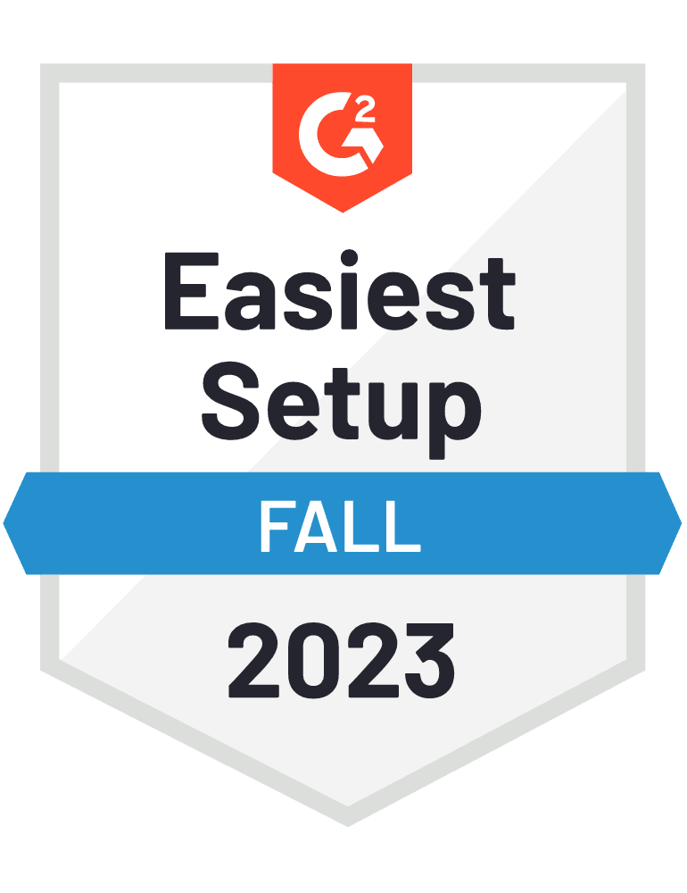 Easiest Setup 2023 G2 Award