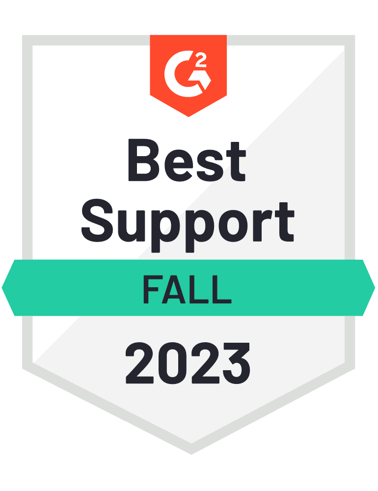 Best Support 2023 G2 Award