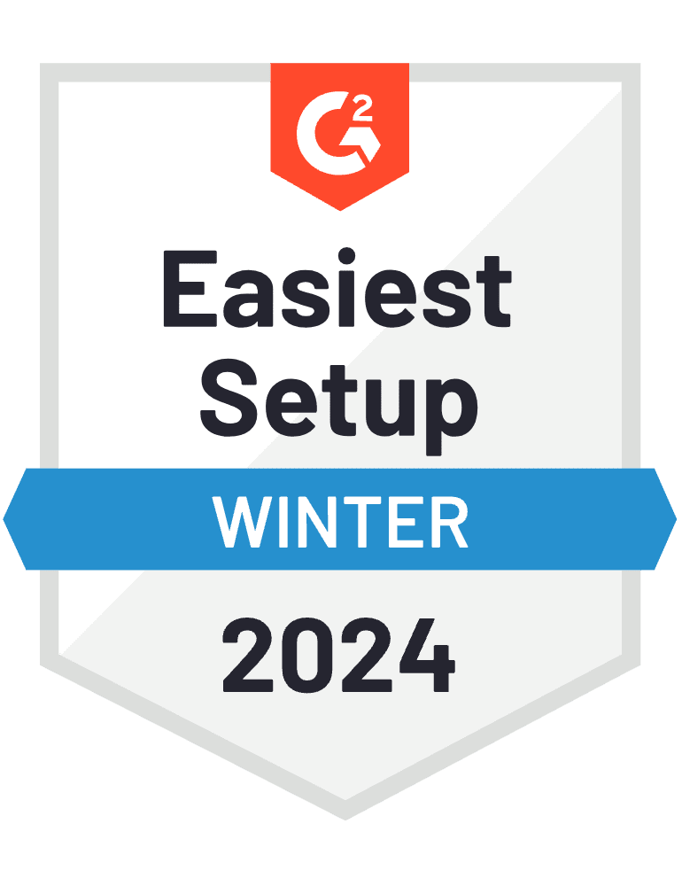 Easiest Setup 2024 G2 Award