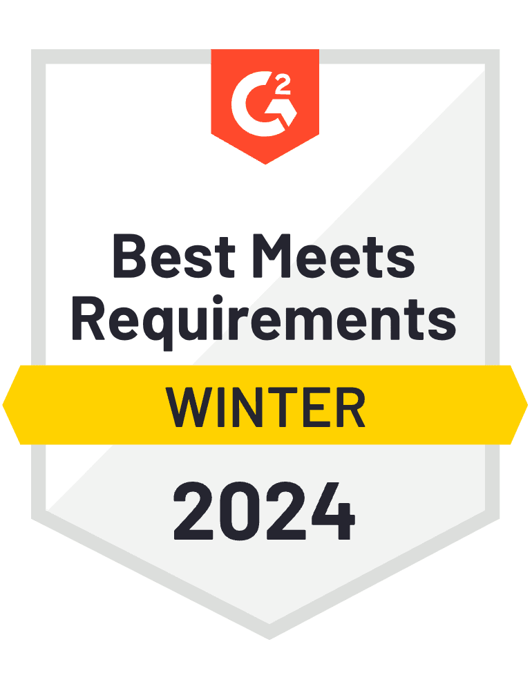 Best Meets Requirements 2024 G2 Award