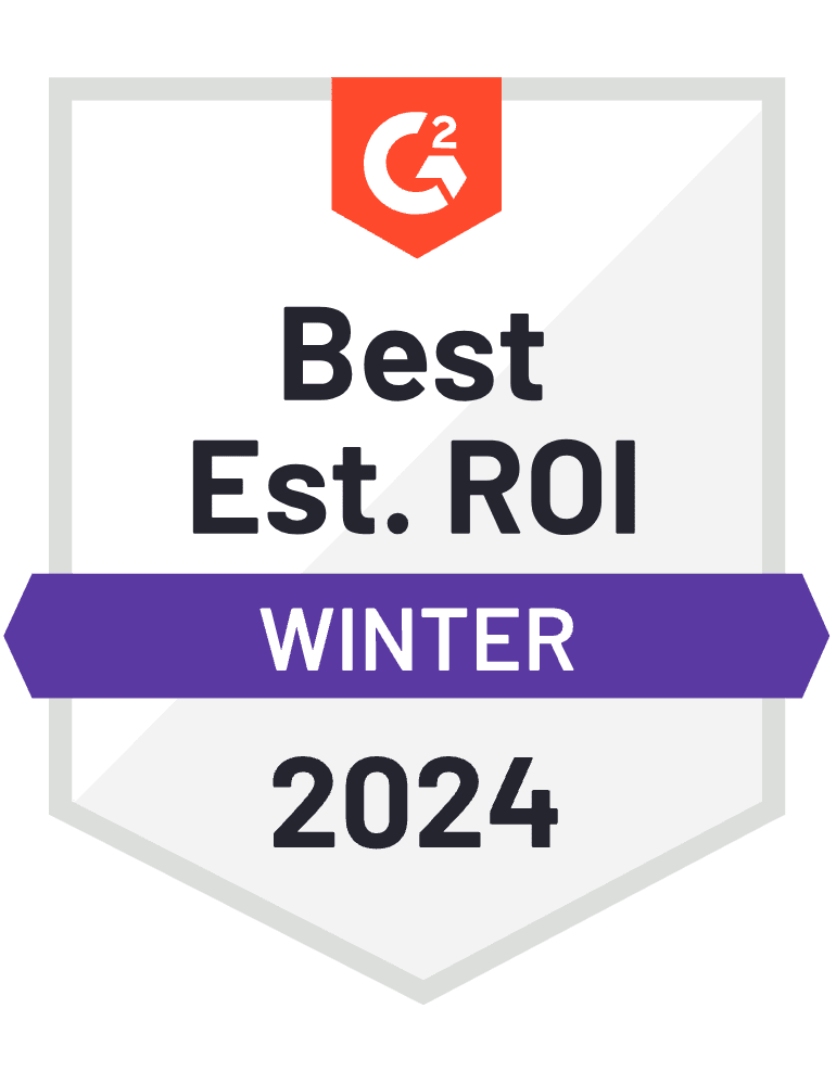 Best Est. ROI 2024 G2 Award