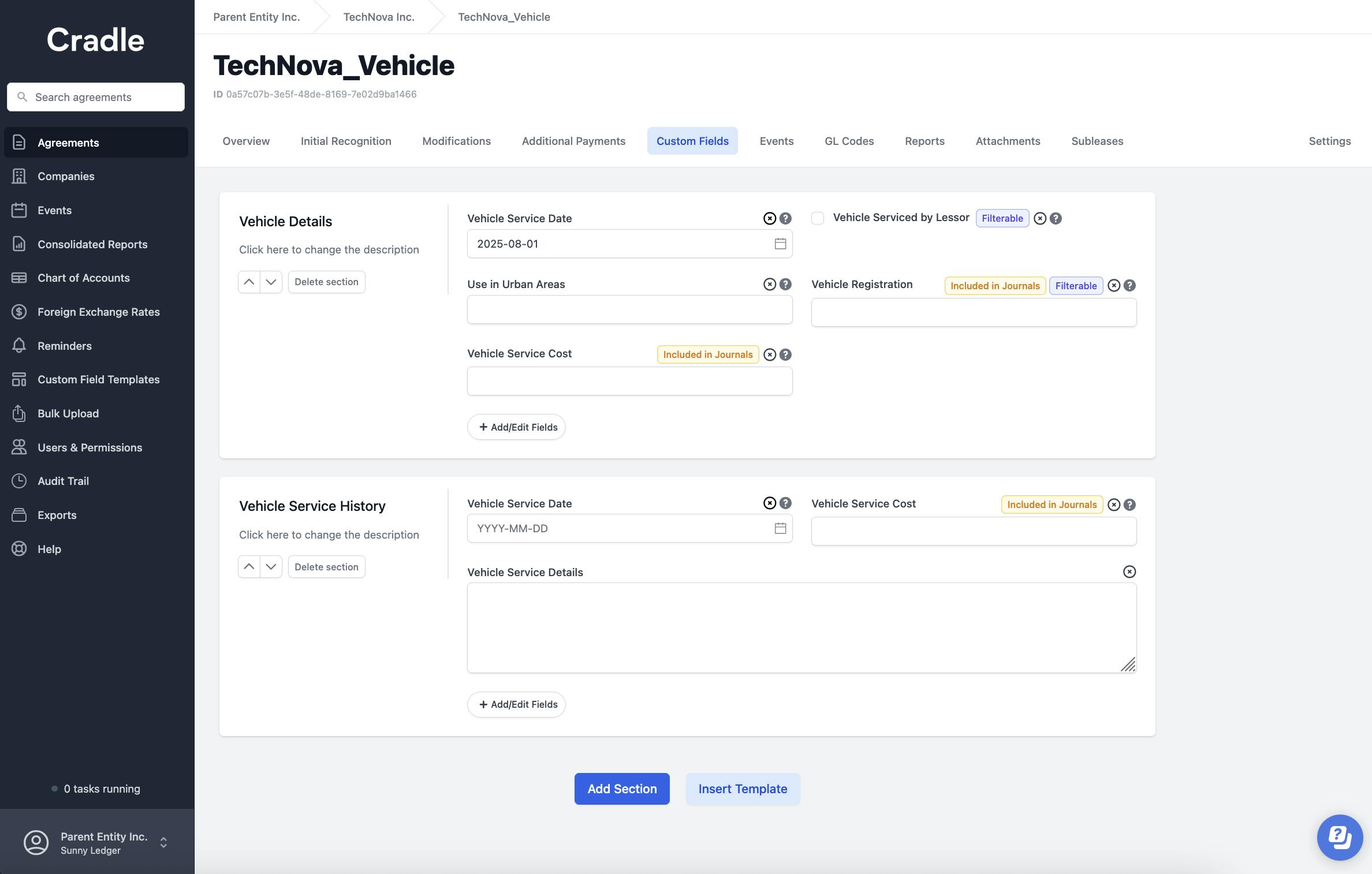 Cradle allows you to customize your lease portfolio to suit your needs