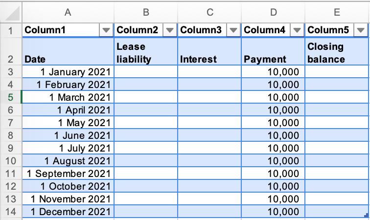 amortization schedule excel