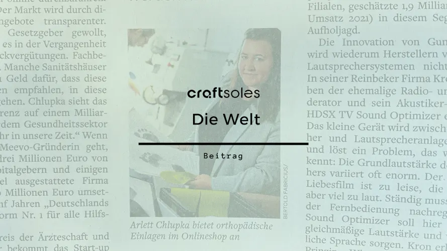 craftsoles-Artikel in Die Welt