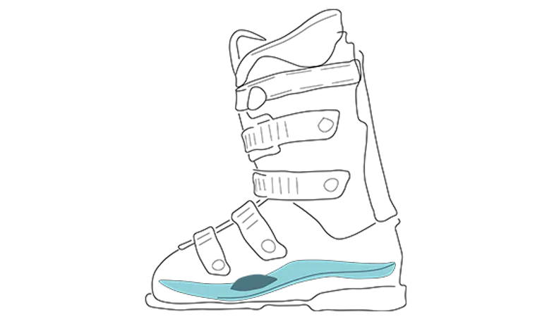 Grafik von eine Skischuh