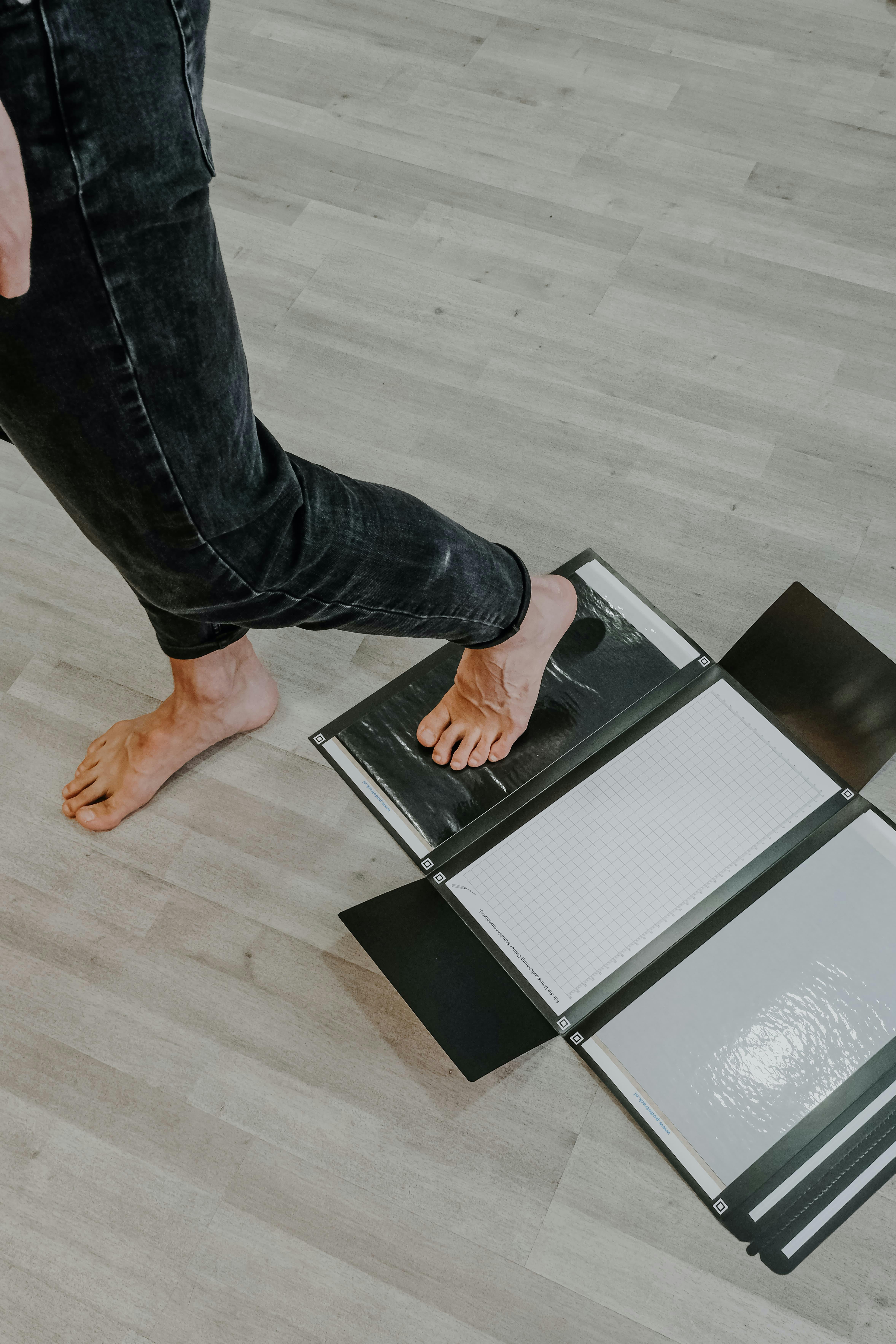 Kohlepapier Abdruckset Dynamischer Fußabdruck