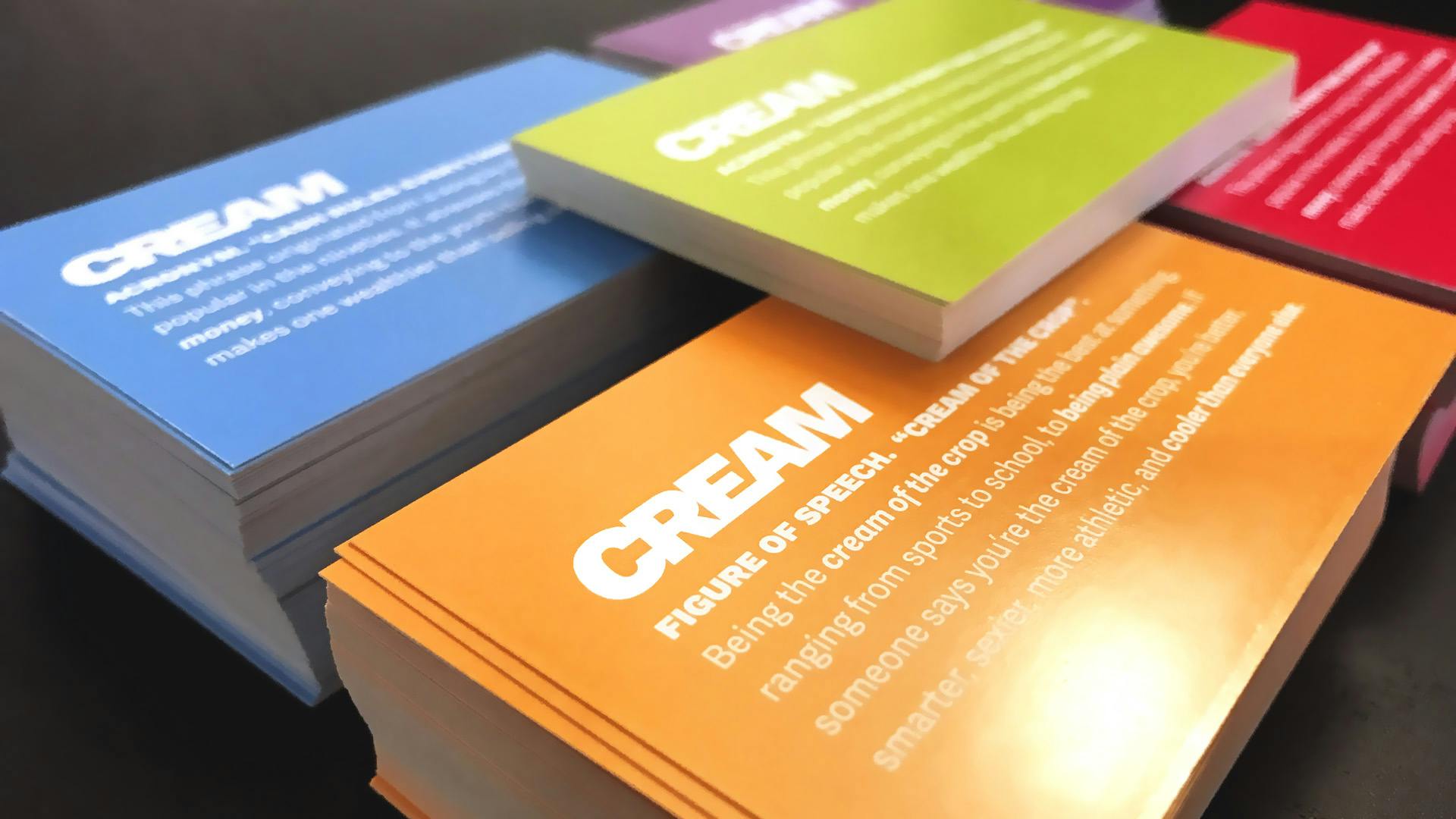 CREAM New identity business cards color