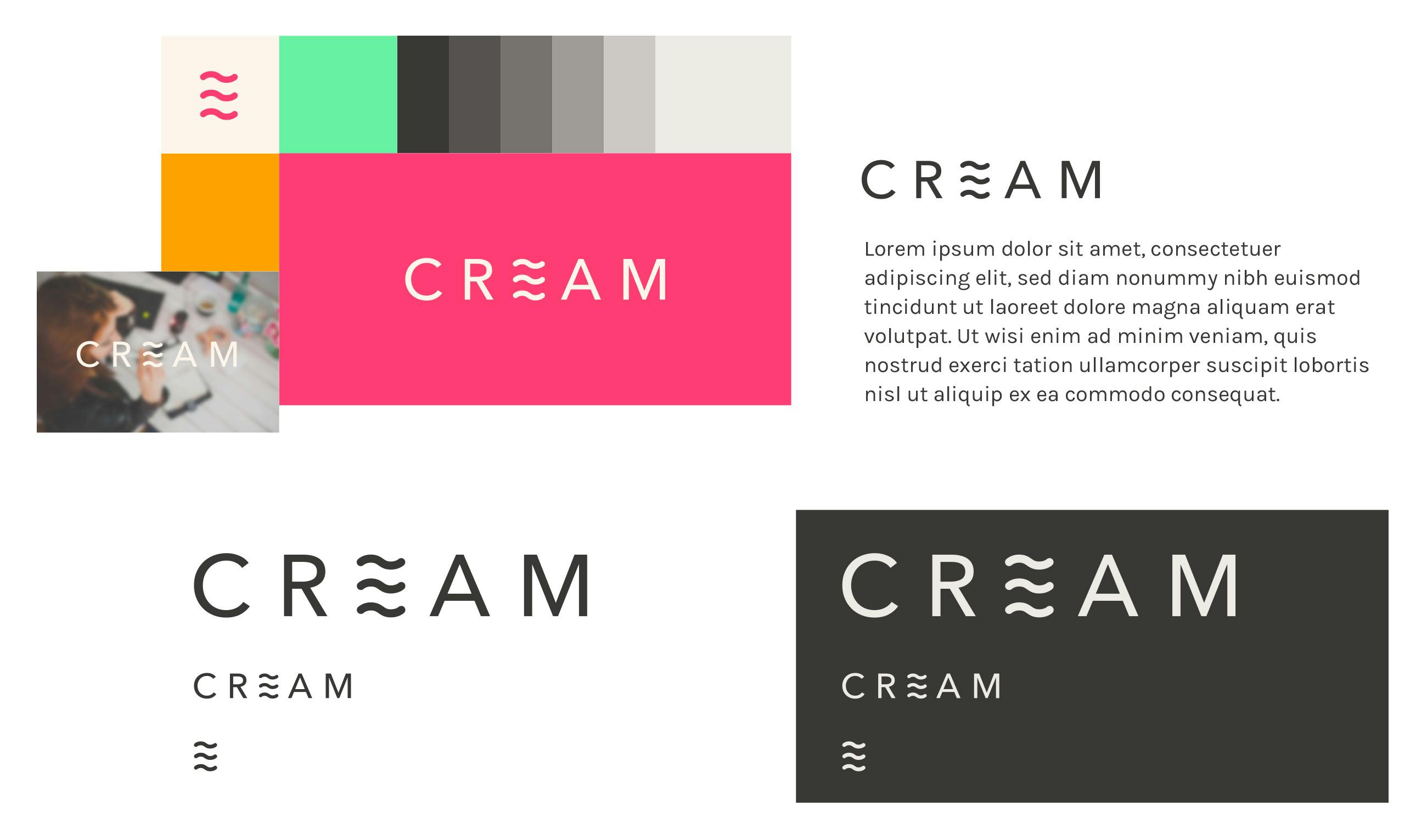 CREAM New identity concept moodboards research