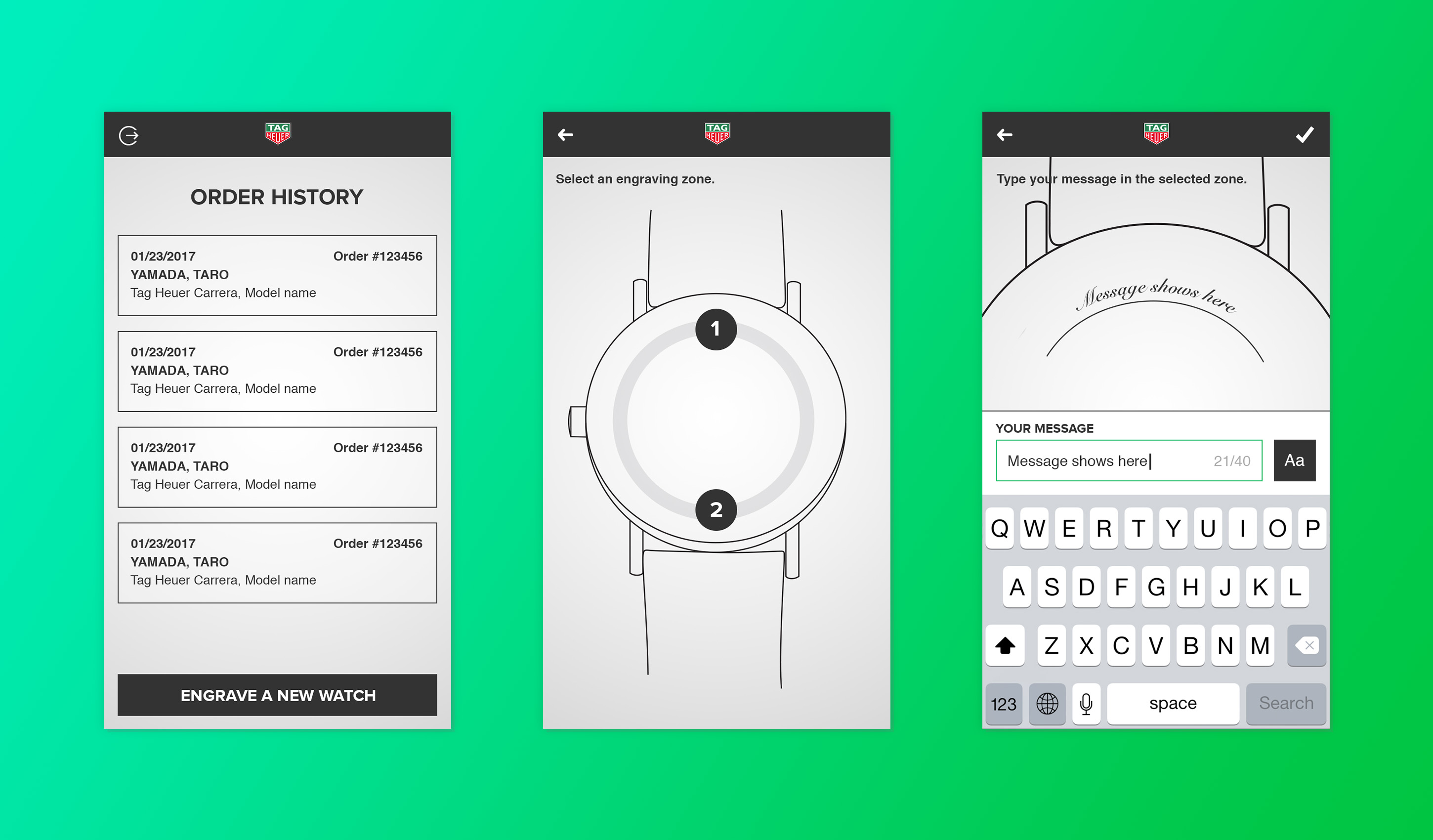 TAG Heuer Engraving Personalization Application Case Study