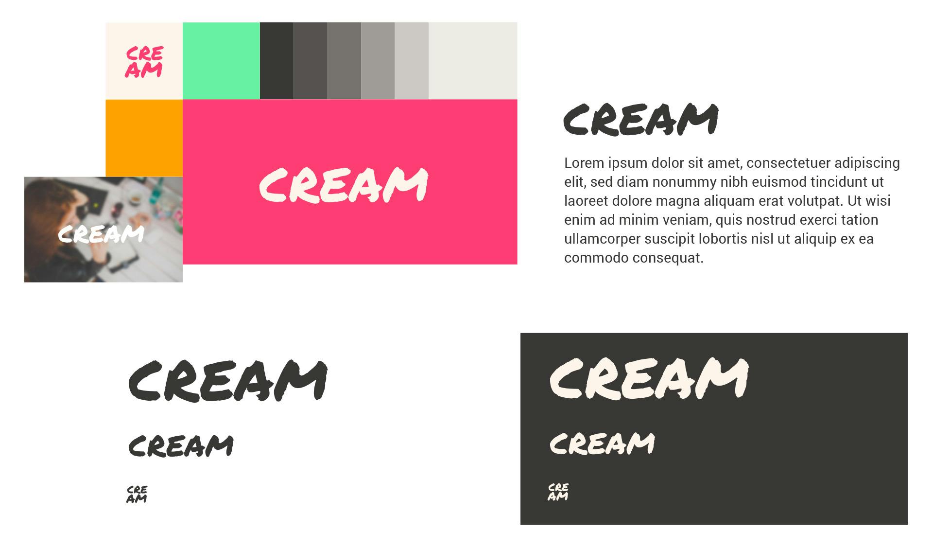 CREAM New identity concept moodboards research