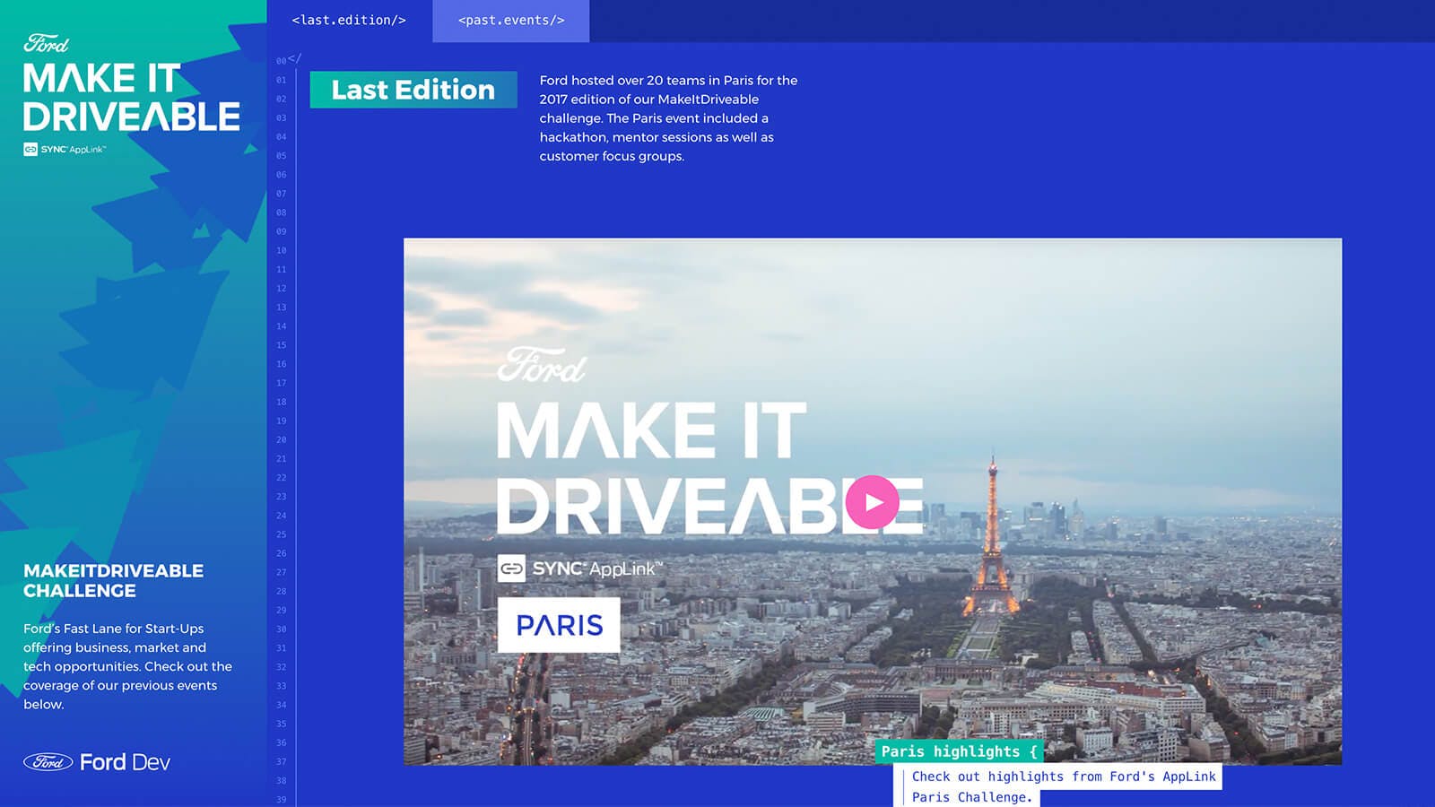 UI Design Trends 2018 Ford Make It Driveable Website Screenshot