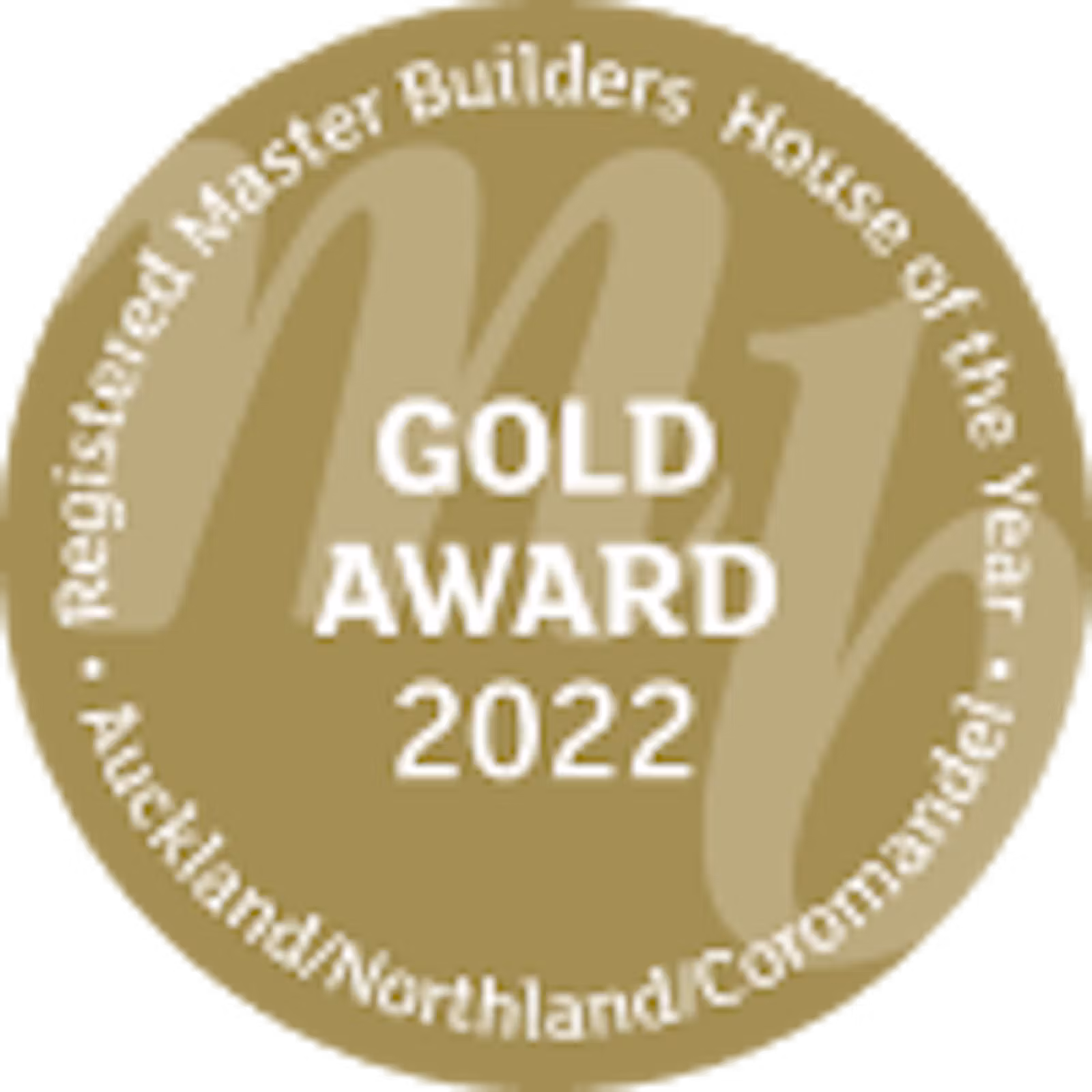 Registered Master Builders Gold Award 2022
