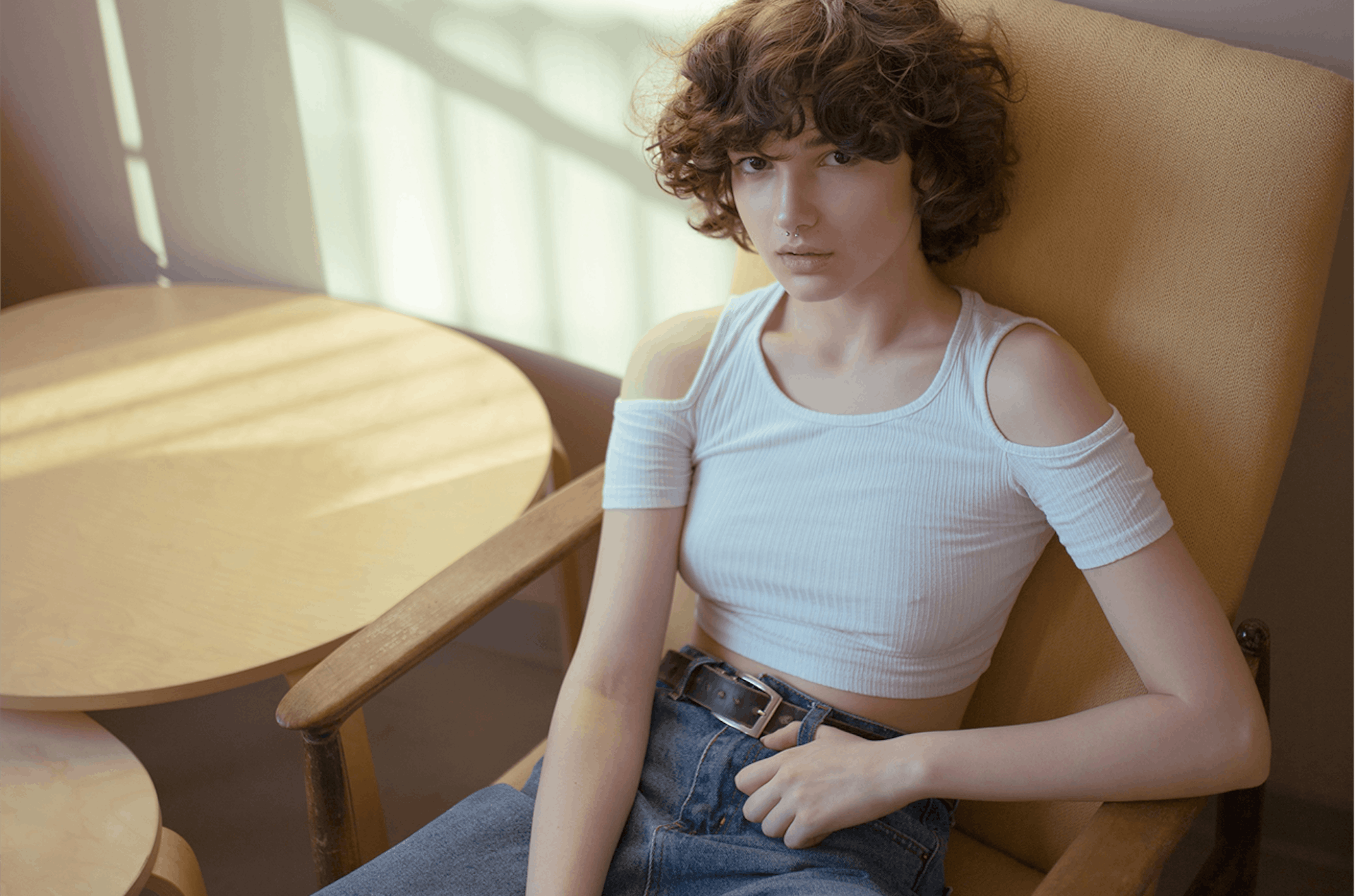 Lady in chair