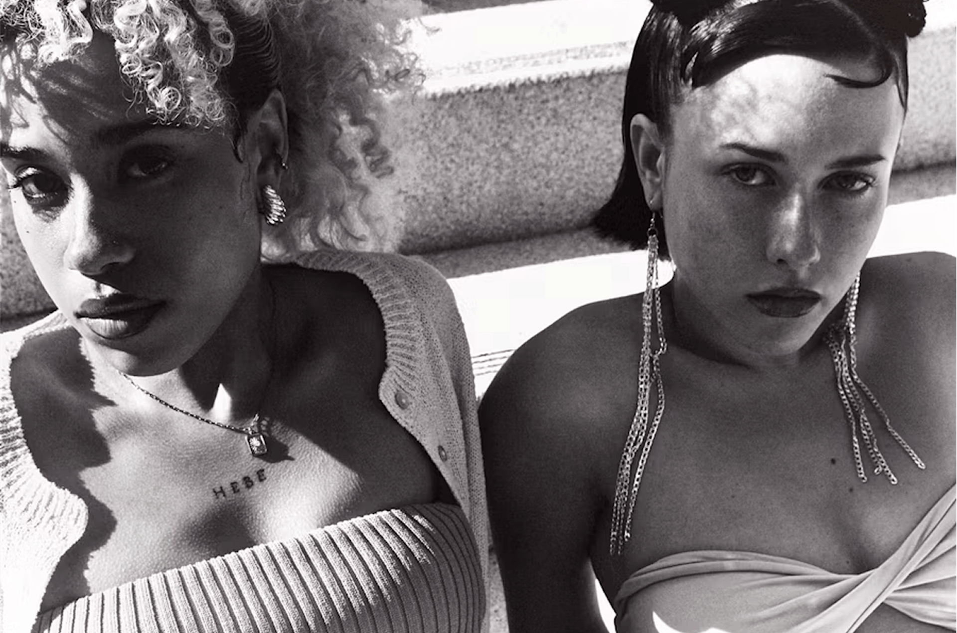 Two women front
