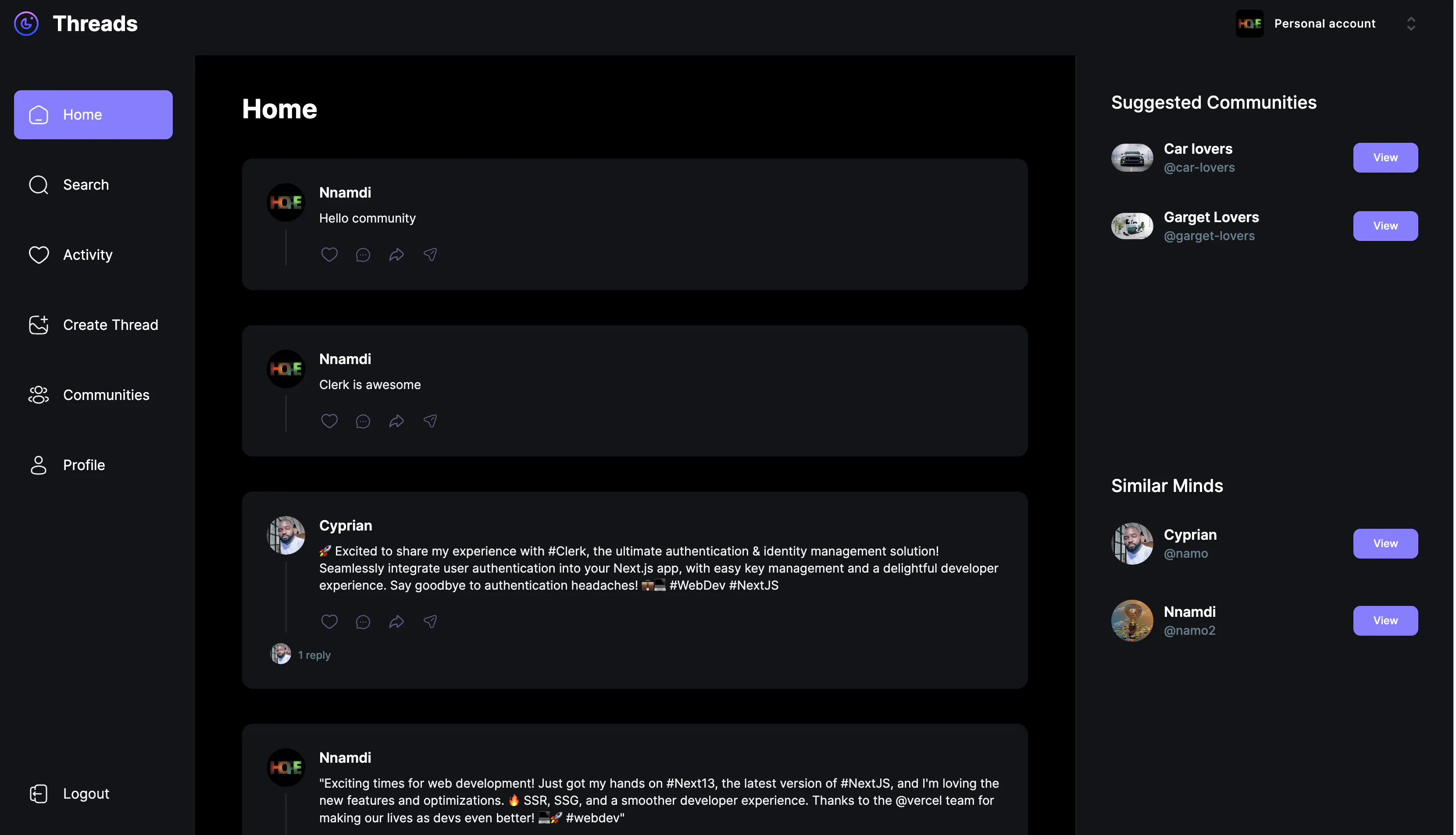 Project screenshot