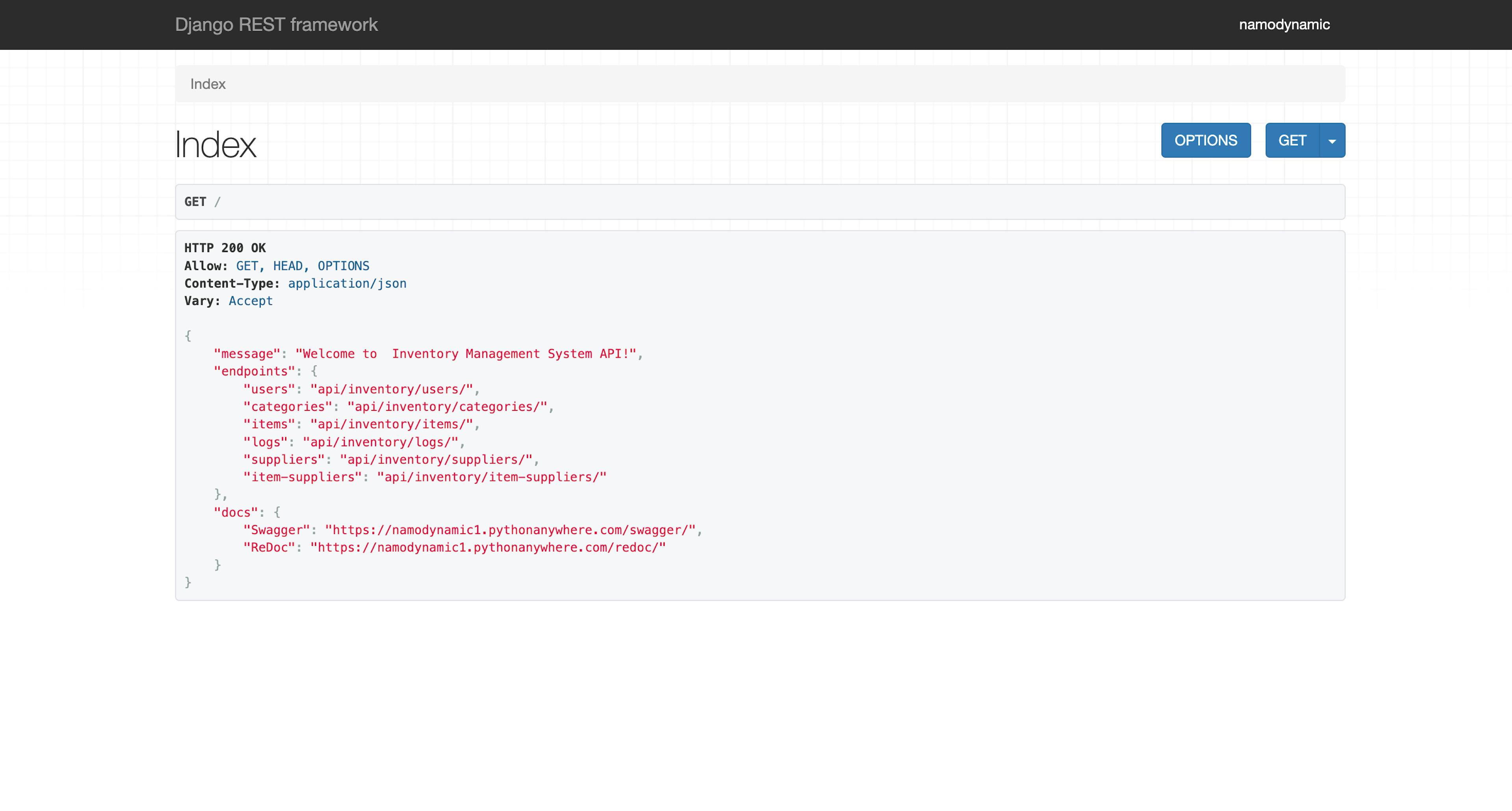 Inventory API