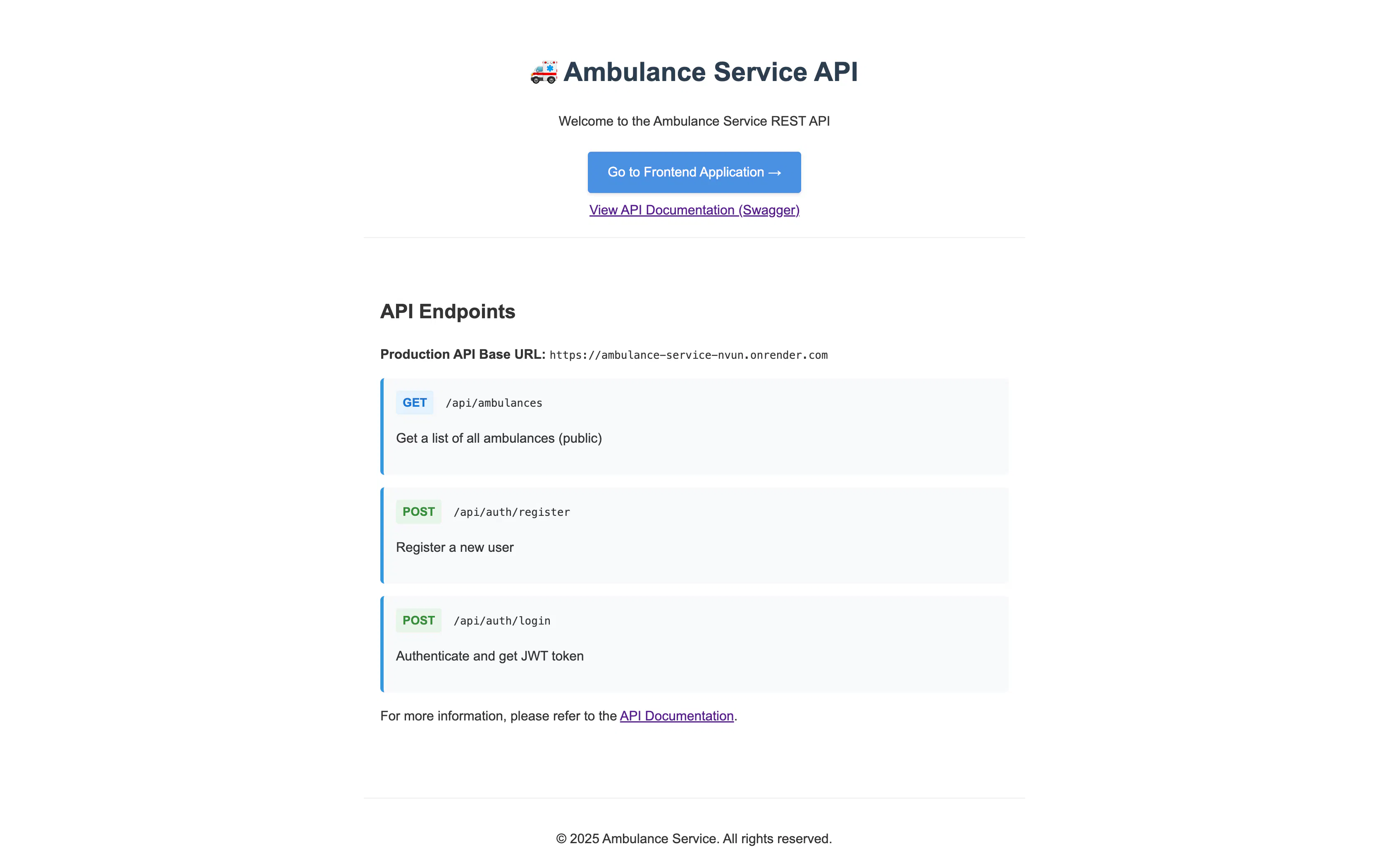 Ambulance service